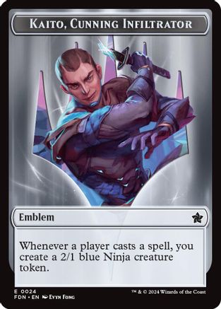 Emblem - Kaito, Cunning Infiltrator // Ninja Doubled-Sided Token [Foundations]