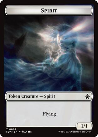 Spirit // Cat (0001) Doubled-Sided Token - [Foundations]