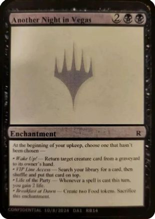 Another Night in Vegas - Un-Known Event Playtest Cards