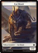 Cat Beast // Dragon (0017) Double-Sided Token - Foundations