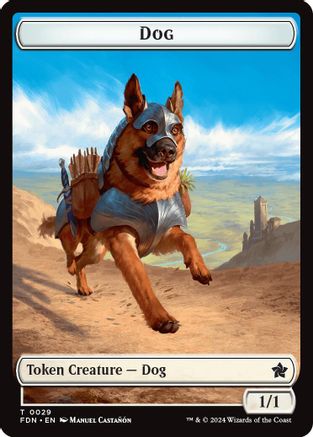 Dog // Beast (0033) Double-Sided Token [Foundations]