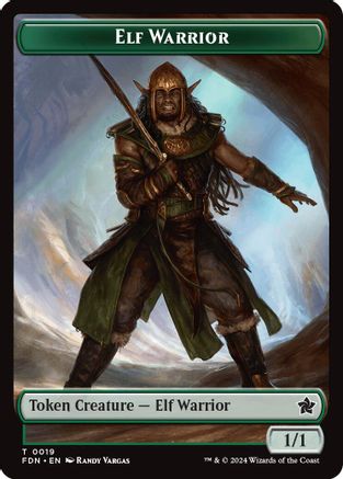 Elf Warrior // Rat (0030) Double-Sided Token [Foundations]