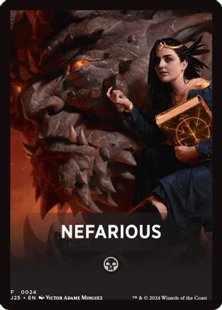 Nefarious Theme Card [Foundations Jumpstart Front Cards]