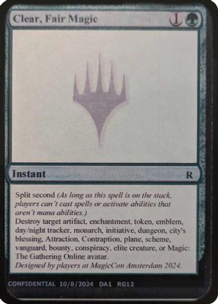 Clear, Fair Magic - Un-Known Event Playtest Cards