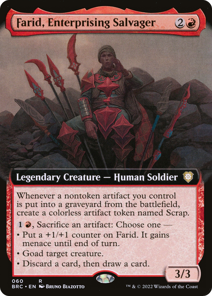 Farid, Enterprising Salvager (Extended Art): (Extended Art) [The Brothers' War Commander]