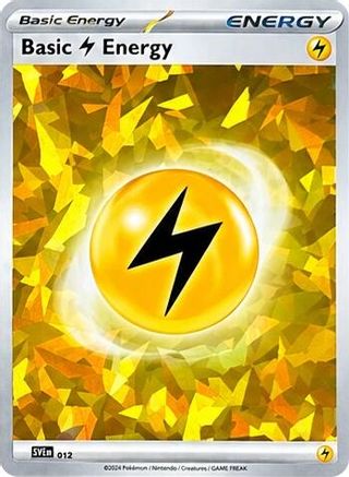 Basic Lightning Energy - 12 (Cracked Ice Holo) [SVE Scarlet & Violet Energies] - Holofoil