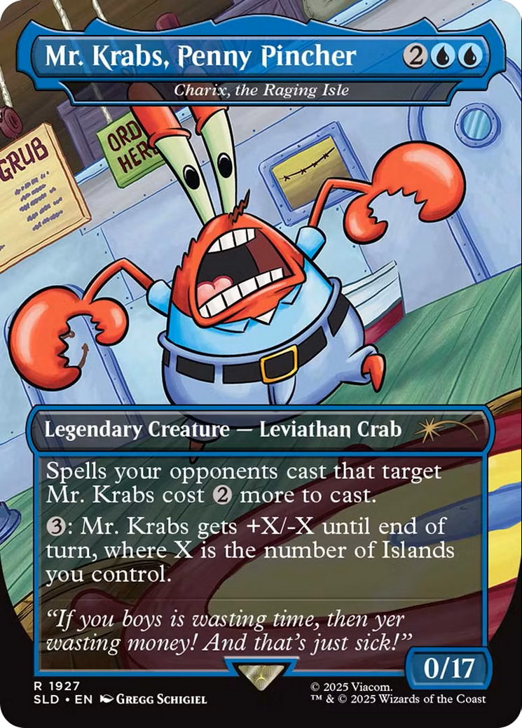 Mr. Krabs, Penny Pincher - Charix, the Raging Isle [Secret Lair Drop] / Mr. Krabs, Penny Pincher (Borderless)