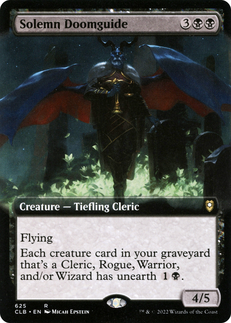 Solemn Doomguide (Extended Art) [Commander Legends: Battle for Baldur's Gate]