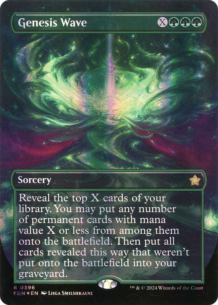 Genesis Wave (Borderless) (Mana Foil) [Foundations] Foil