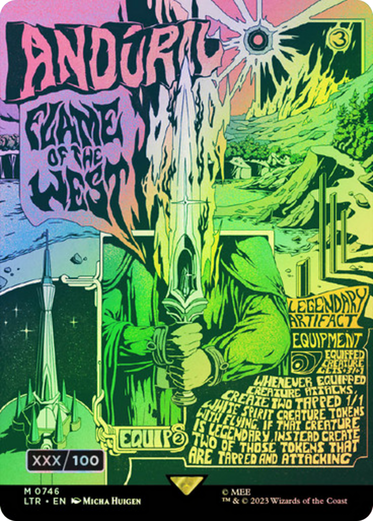 Anduril, Flame of the West (Borderless Poster) (Serial Numbered) - The Lord of the Rings: Tales of Middle-earth Foil