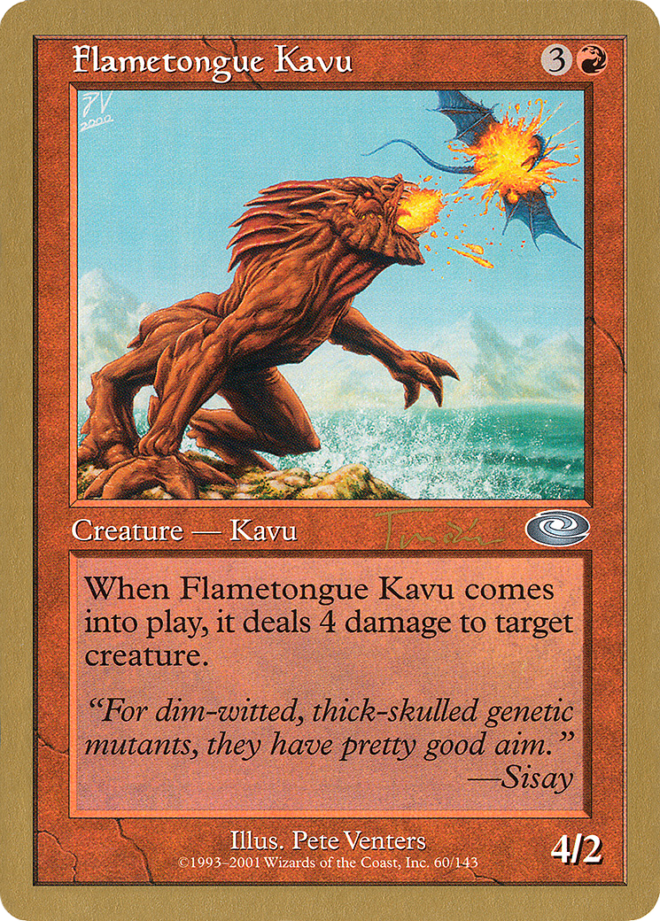 Flametongue Kavu - 2001 Jan Tomcani (PLS) [World Championship Decks 2001]
