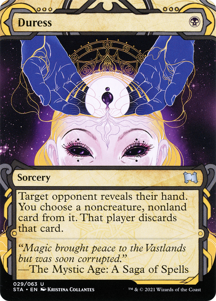 Duress: (Showcase) (Borderless) [Strixhaven Mystical Archive]