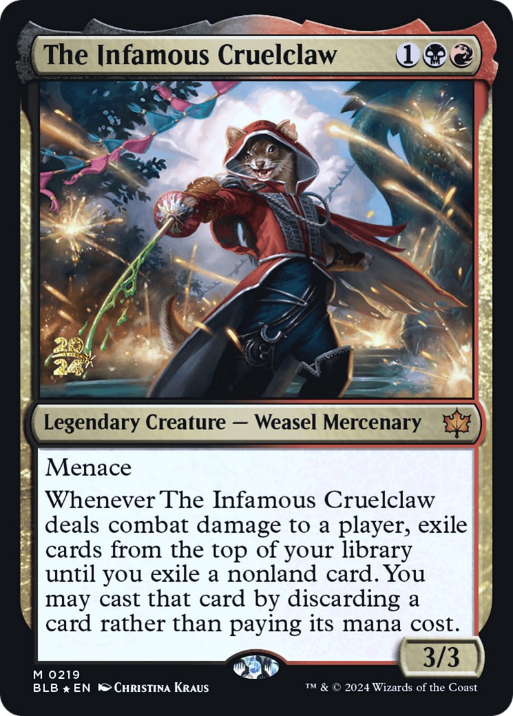 The Infamous Cruelclaw [Bloomburrow Promos] Foil