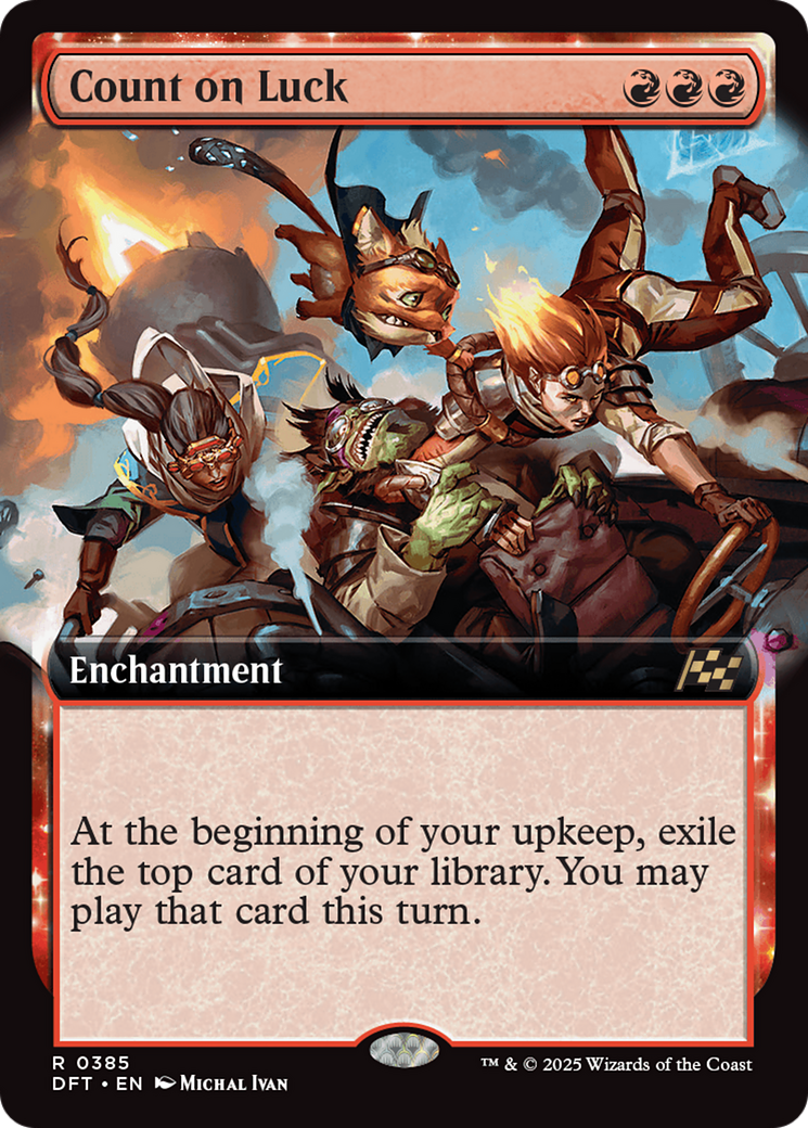 Count on Luck (Extended Art): (enchantment, Extended Art) [Aetherdrift]