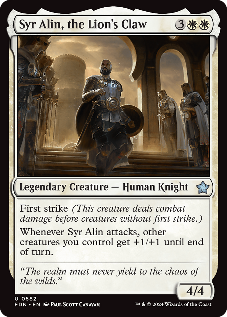 Syr Alin, the Lion's Claw - [Foundations]