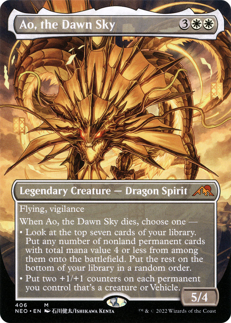 Ao, the Dawn Sky (Borderless) - Kamigawa: Neon Dynasty