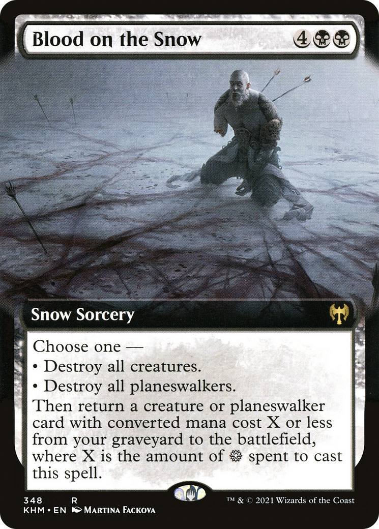 Blood on the Snow (Extended Art) - Kaldheim: (Extended Art, snow)