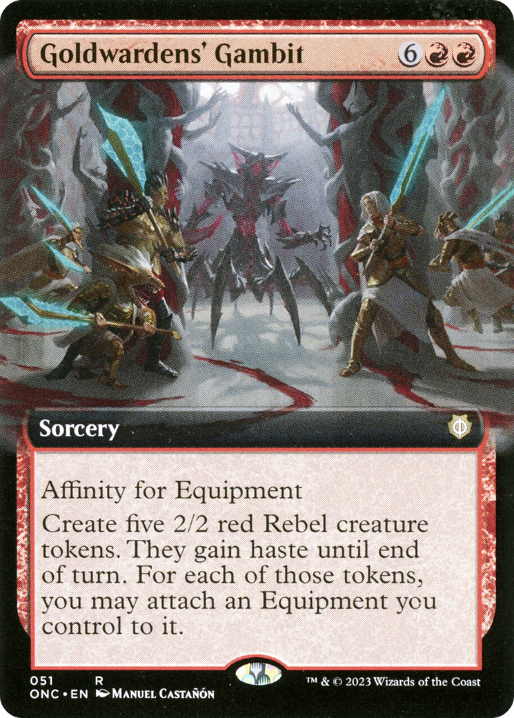 Goldwardens' Gambit (Extended Art): (Extended Art) [Phyrexia: All Will Be One Commander]