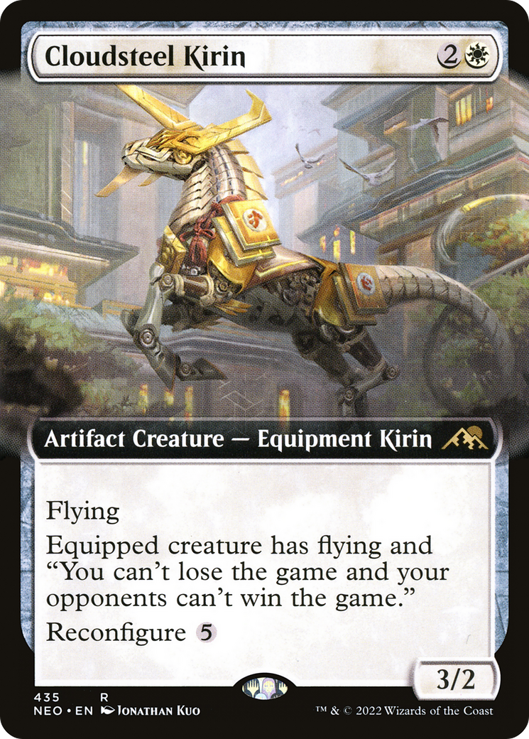 Cloudsteel Kirin (Extended Art): (Extended Art) [Kamigawa: Neon Dynasty]