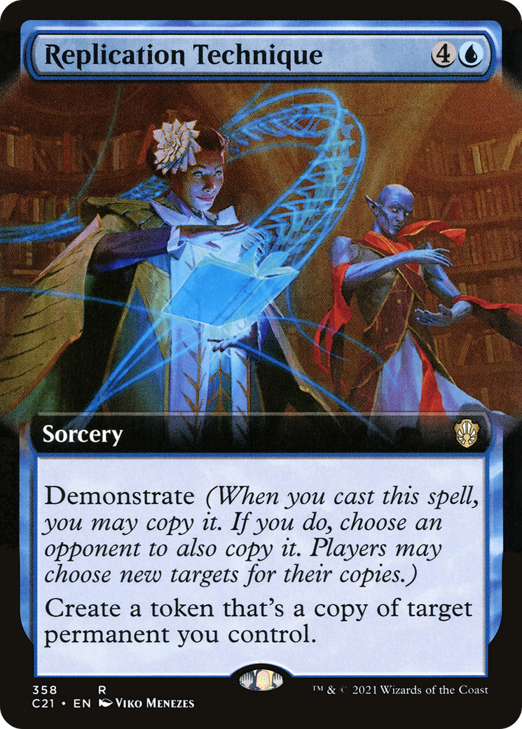 Replication Technique (Extended Art) - [Commander 2021]: (Extended Art)