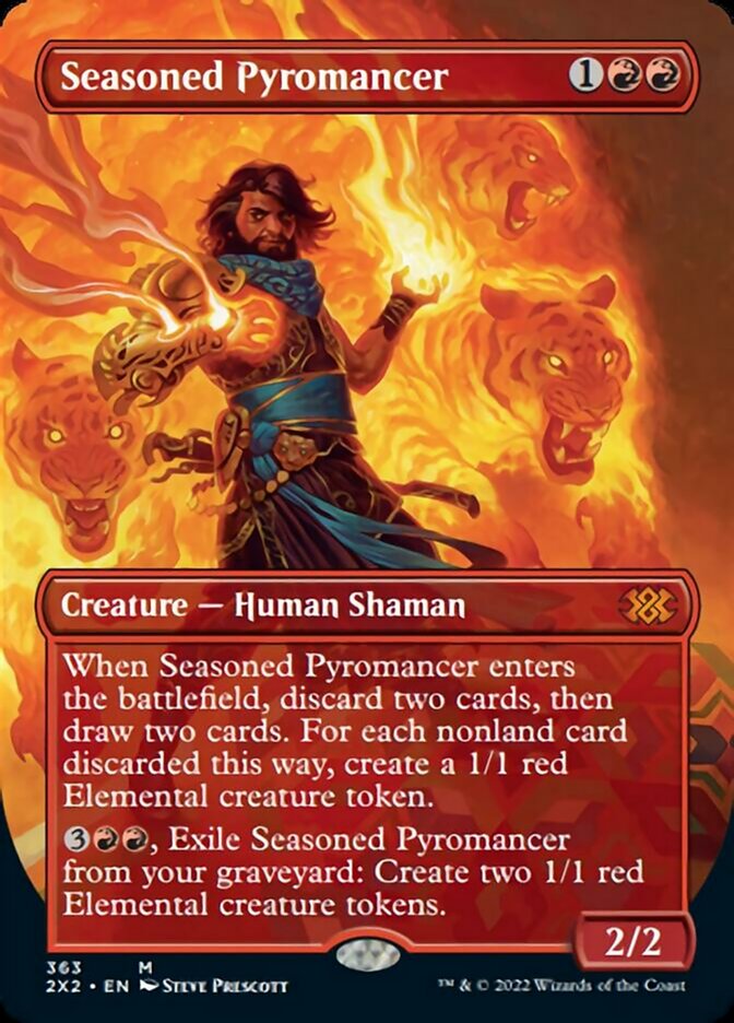 Seasoned Pyromancer (Borderless Alternate Art) [Double Masters 2022]