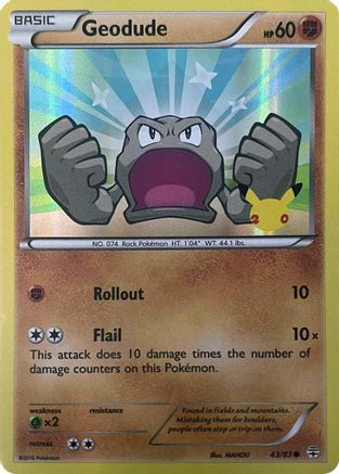 Geodude - 43/083 (Stamped) [Generations] - Holofoil