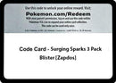 Code Card - Surging Sparks 3 Pack Blister [Zapdos]  SV08 Surging Sparks - Code Card