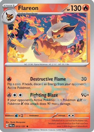 Flareon (Poke Ball Pattern) 013 [SV Prismatic Evolutions]  - Holofoil