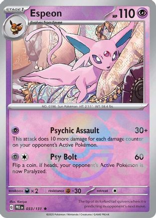 Espeon (Poke Ball Pattern) 033 [SV Prismatic Evolutions]  - Holofoil