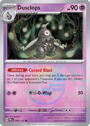 Dusclops (Poke Ball Pattern) 036 [SV Prismatic Evolutions]  - Holofoil
