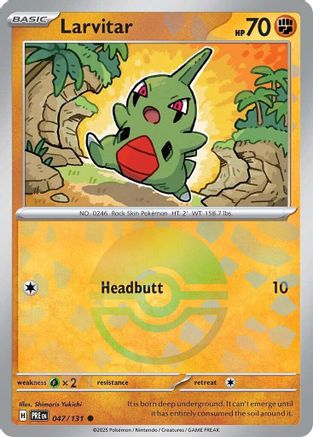 Larvitar (Poke Ball Pattern) 047 [SV Prismatic Evolutions]  - Holofoil
