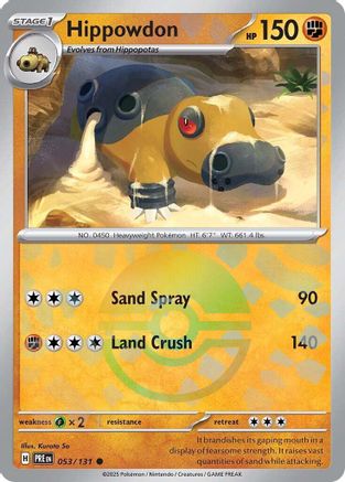 Hippowdon (Poke Ball Pattern) 053 [SV Prismatic Evolutions]  - Holofoil