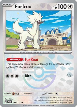 Furfrou (Poke Ball Pattern) 088 [SV Prismatic Evolutions]  - Holofoil
