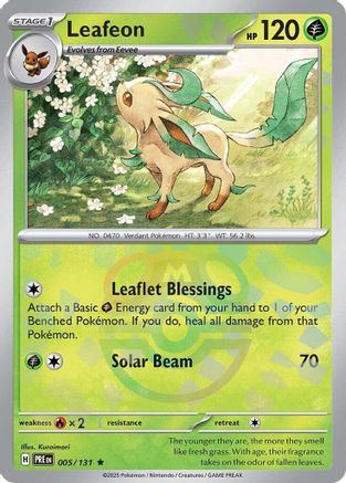 Leafeon (Master Ball Pattern) 005 [SV Prismatic Evolutions]  - Holofoil