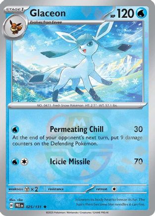 Glaceon (Master Ball Pattern) 025 [SV Prismatic Evolutions]  - Holofoil