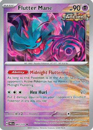 Flutter Mane (Master Ball Pattern) 043 [SV Prismatic Evolutions]  - Holofoil