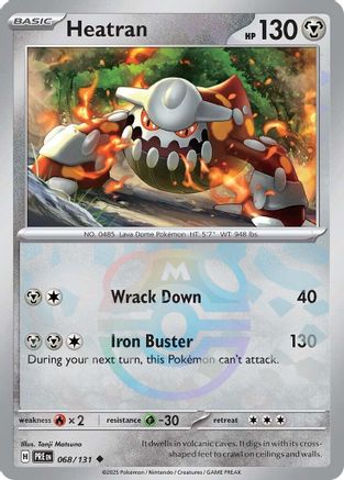 Heatran (Master Ball Pattern) 068 [SV Prismatic Evolutions]  - Holofoil