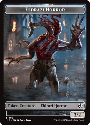 Eldrazi Horror // Human Soldier (0003) Double-Sided Token [Innistrad Remastered]