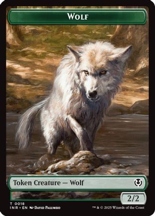 Wolf (0018) // Emblem - Arlinn, Embraces by the Moon Double-Sided Token [Innistrad Remastered Tokens]