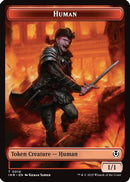 Human (0014) // Emblem - Chandra, Dressed to Kill Double-Sided Token [Innistrad Remastered]