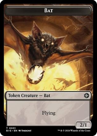 Bat // Plot Double-Sided Token - Outlaws of Thunder Junction: The Big Score