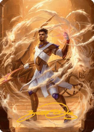 Basri, Tomorrow's Champion Art Card (Gold-Stamped Signature) - Art Series: Aetherdrift