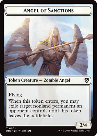 Angel of Sanctions // Vizier of Many Faces Double-Sided Token - Commander: Aetherdrift Foil