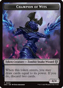 Champion of Wits // Zombie (0003) Double-Sided Token - Commander: Aetherdrift