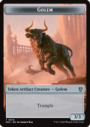 Golem (0014) // Golem (0015) Double-Sided Token [Commander: Aetherdrift] Foil