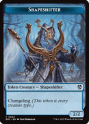 Shapeshifter // Zombie (0003) Double-Sided Token [Aetherdrift Commander Tokens]