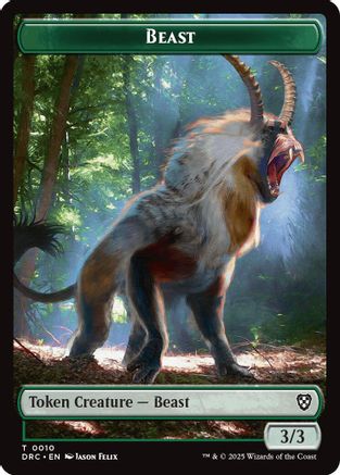 Beast (0010) // Servo Double-Sided Token - Commander: Aetherdrift