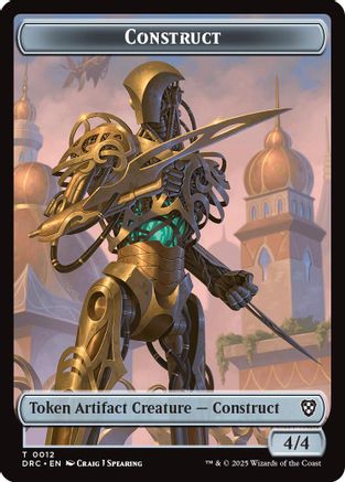 Construct // Beast (0011) Double-Sided Token [Commander: Aetherdrift]
