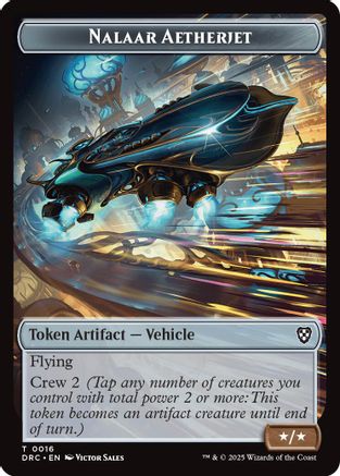 Nalaar Aetherjet // Treasure Double-Sided Token [Aetherdrift Commander Tokens]