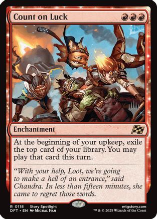 Count on Luck: (enchantment) [Promo Pack: Aetherdrift] Foil